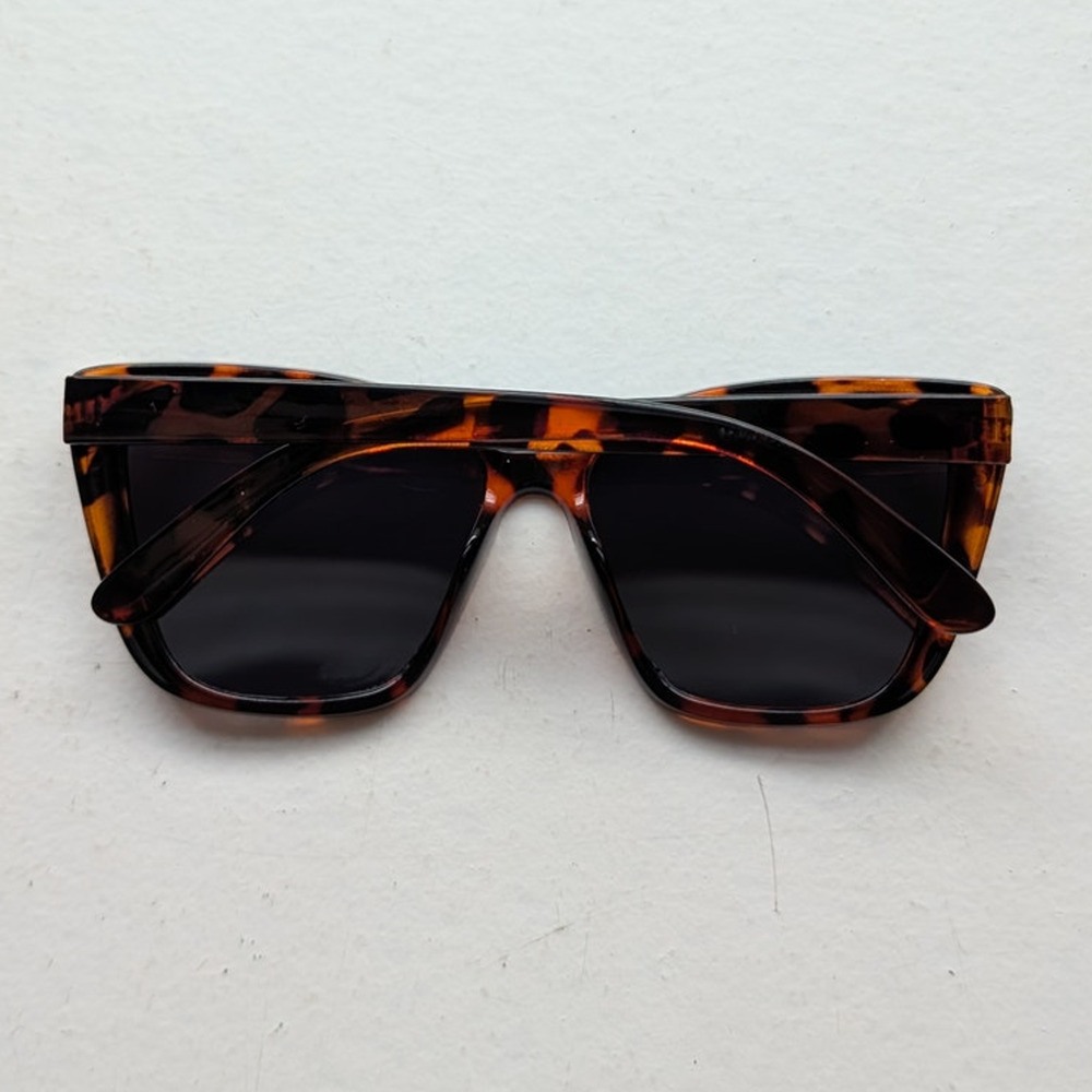 Retro Tortoishell Cat Eye Sunglasses 70s Festival Orange Sunnies Leopard Shades - Picture 5 of 7